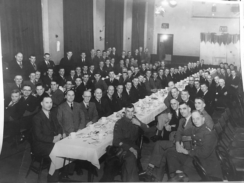 Victory Celebration Dinner Sutton Home Guard Sutton Village Hall c1946.