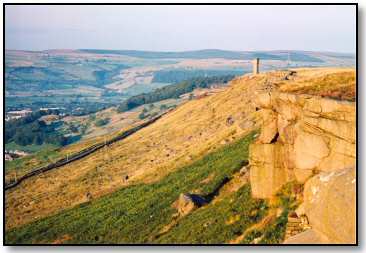 view along Earl's Cragg, looking towards the village