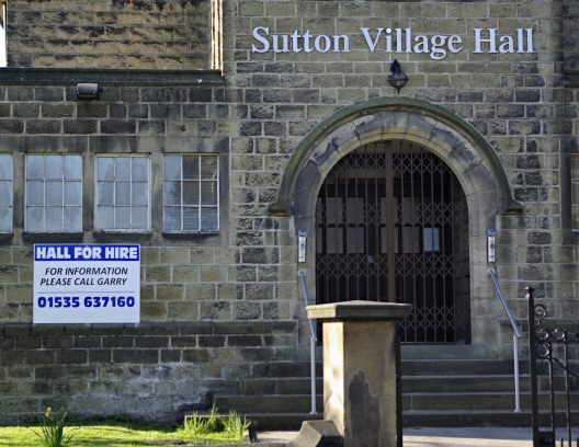 Sign on Village Hall